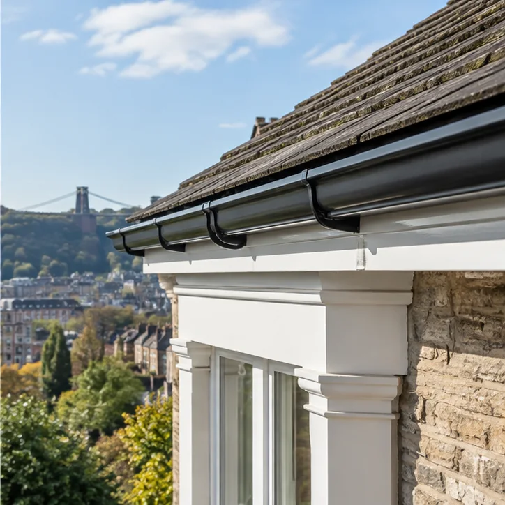Finished gutter cleaning result in Bristol
