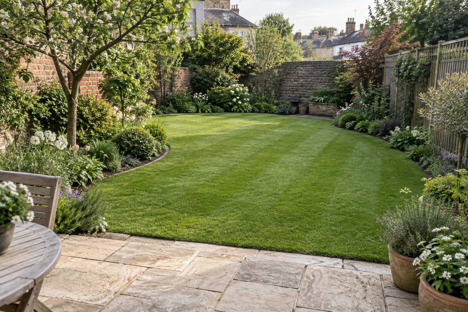Finished lawn mowing result in Bristol